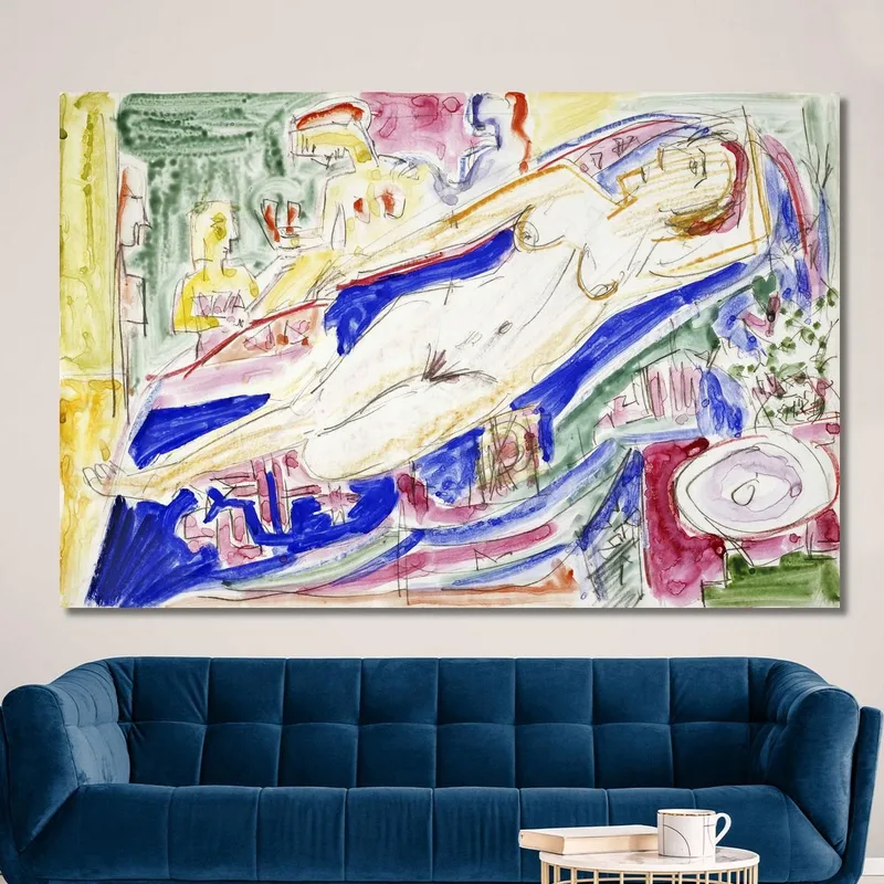 Reclining Female Nude Ca1923 Ernst Ludwig Kirchner
