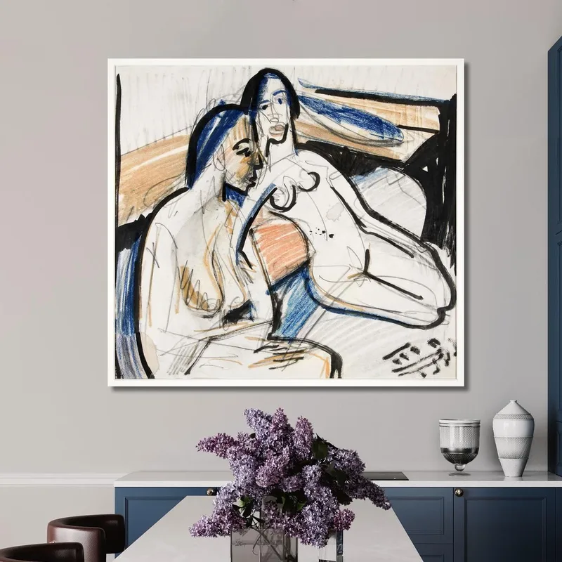 Due Donne Sedute Nello Studio 1912 Ernst Ludwig Kirchner
