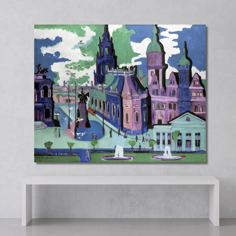 View Of Dresden Castle Square 1926 Ernst Ludwig Kirchner