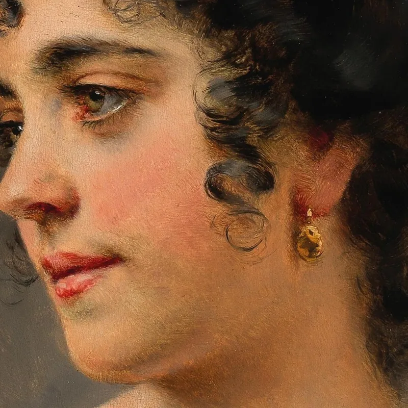 Una Bella Donna Veneziana Eugen von Blaas