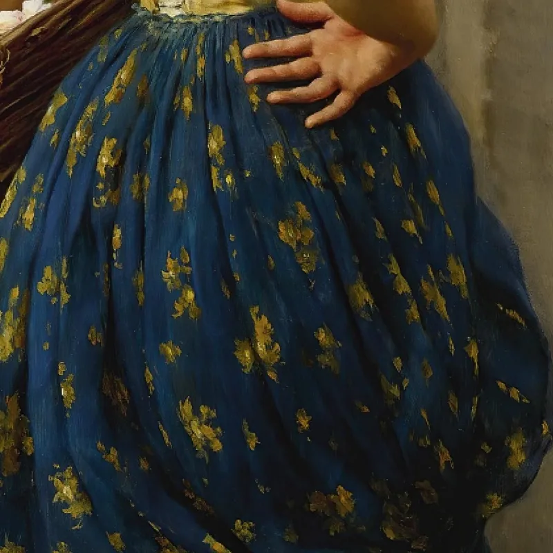 Una Fanciulla Con Un Cesto Di Rose Eugen von Blaas