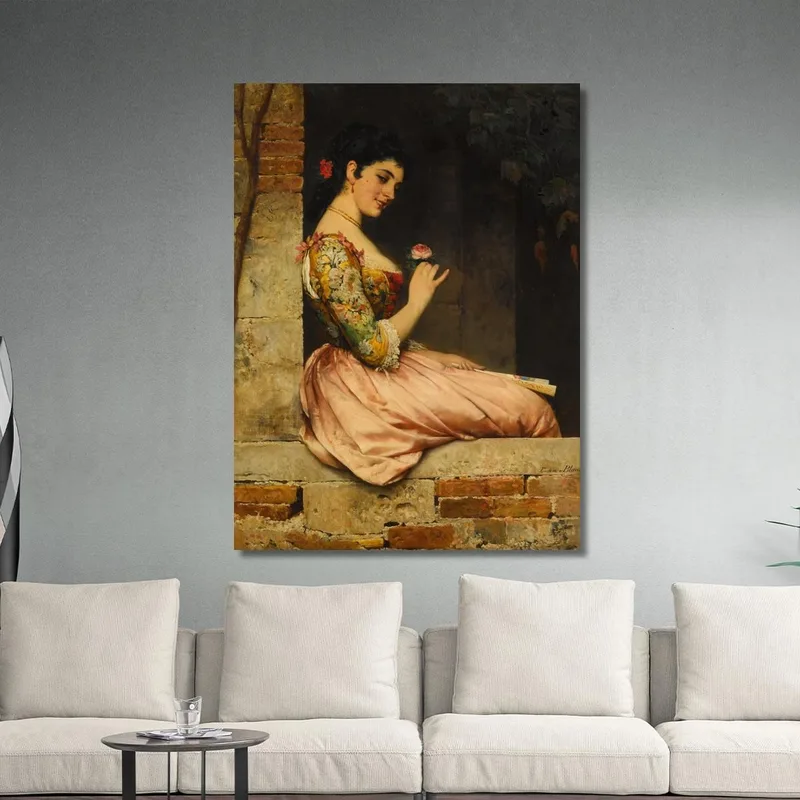Eine Rose Eugen von Blaas