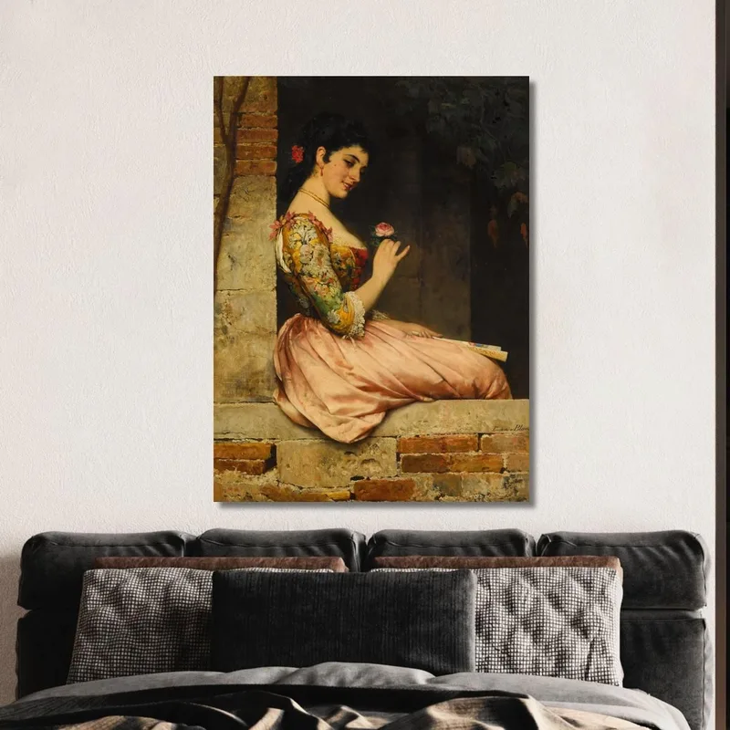 Eine Rose Eugen von Blaas