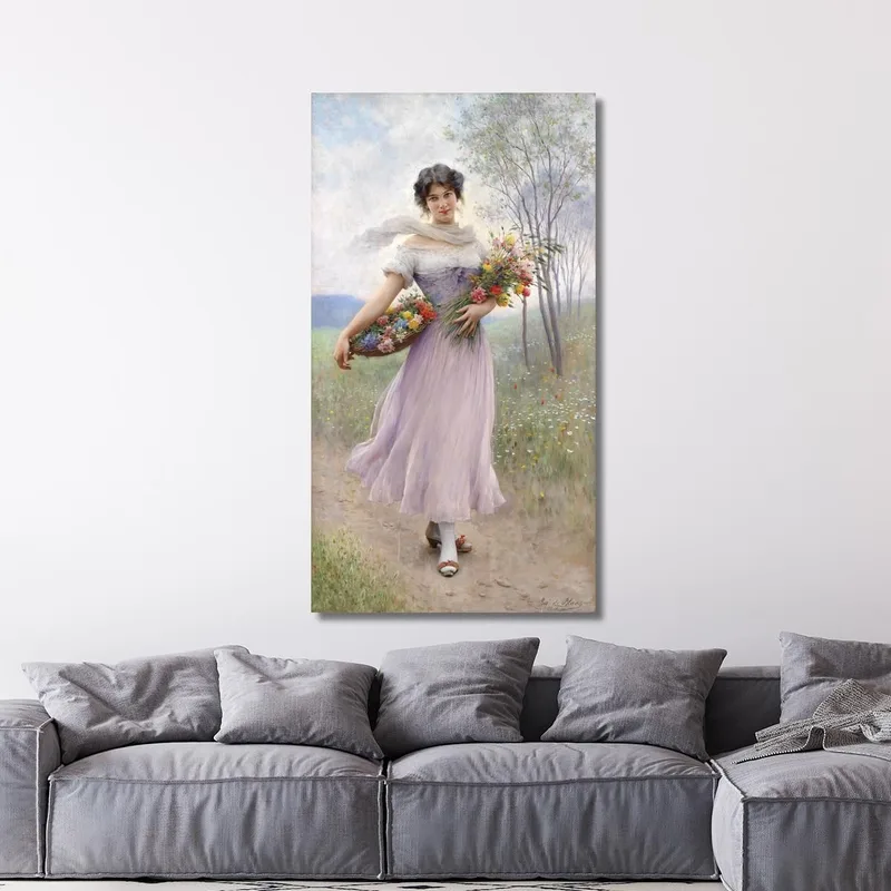 Ragazza In Abito Lilla Eugen von Blaas