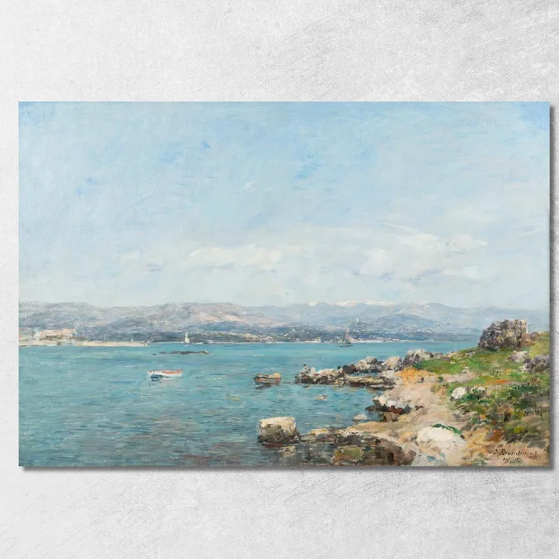 Antibes, La Baia Eugène Boudin quadro stampa su tela