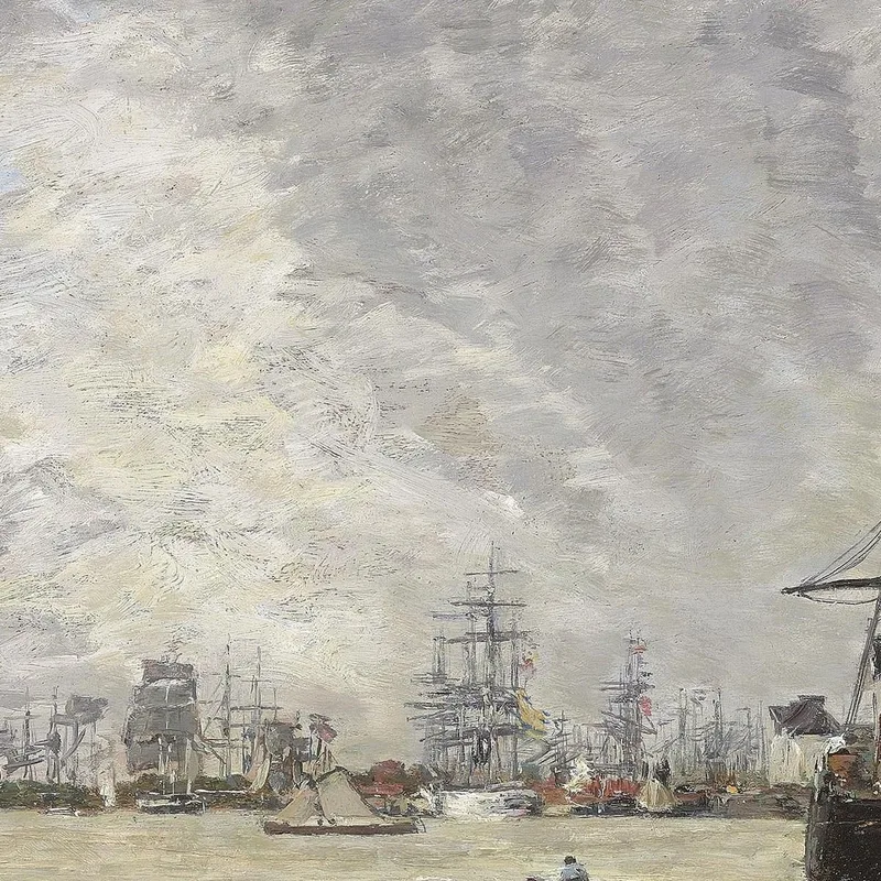 Anversa, Barche Sull'Escaut Eugène Boudin