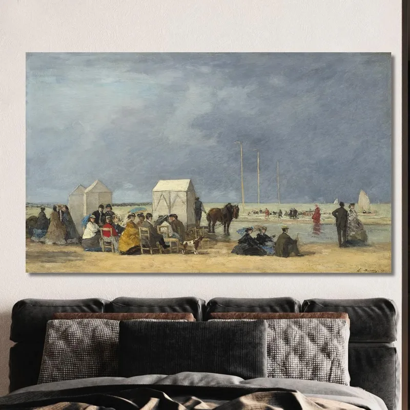 L'Heure Du Bain À Deauville Eugène Boudin