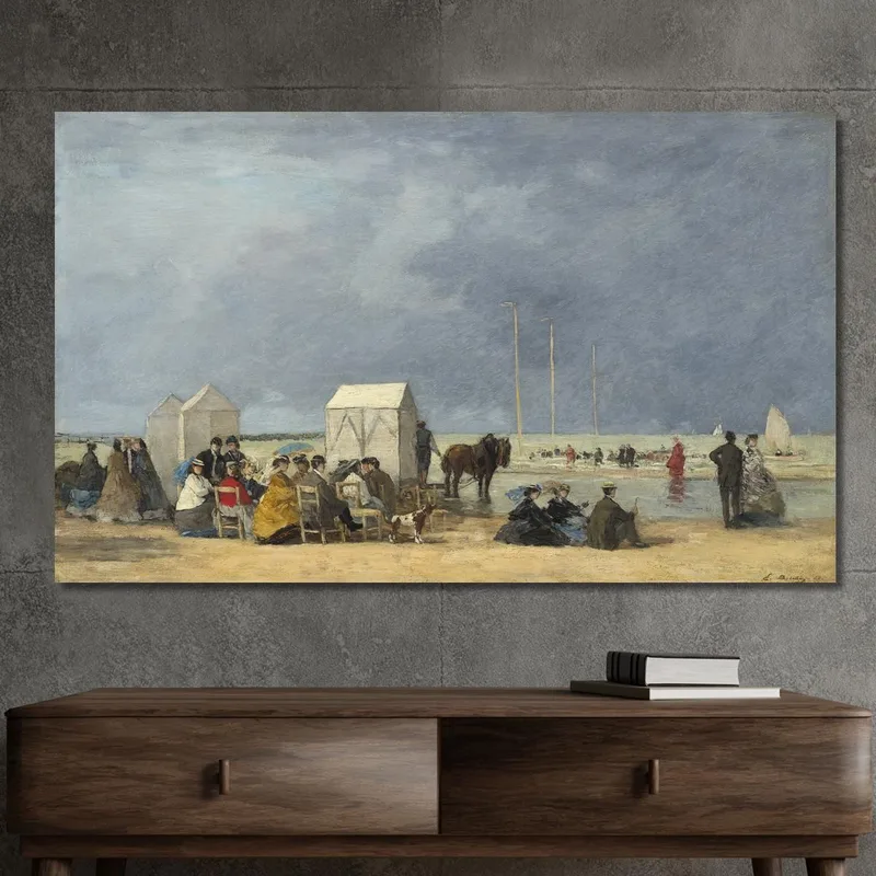 L'Heure Du Bain À Deauville Eugène Boudin