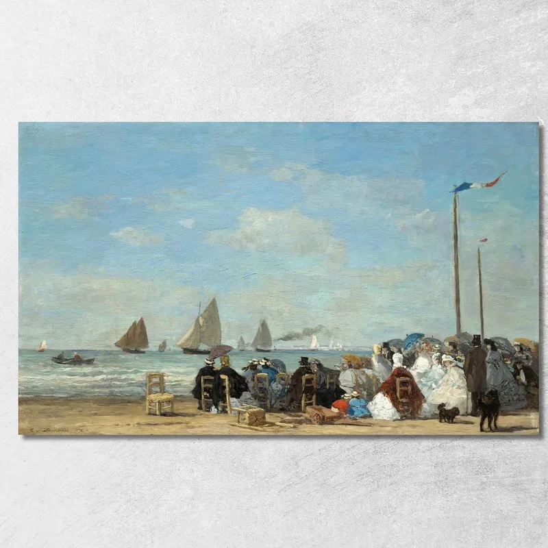 Scene Di Spiaggia A Trouville Eugène Boudin quadro stampa su tela