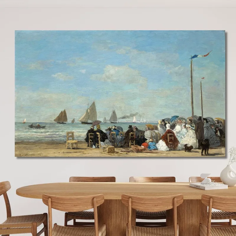 Scene Di Spiaggia A Trouville Eugène Boudin