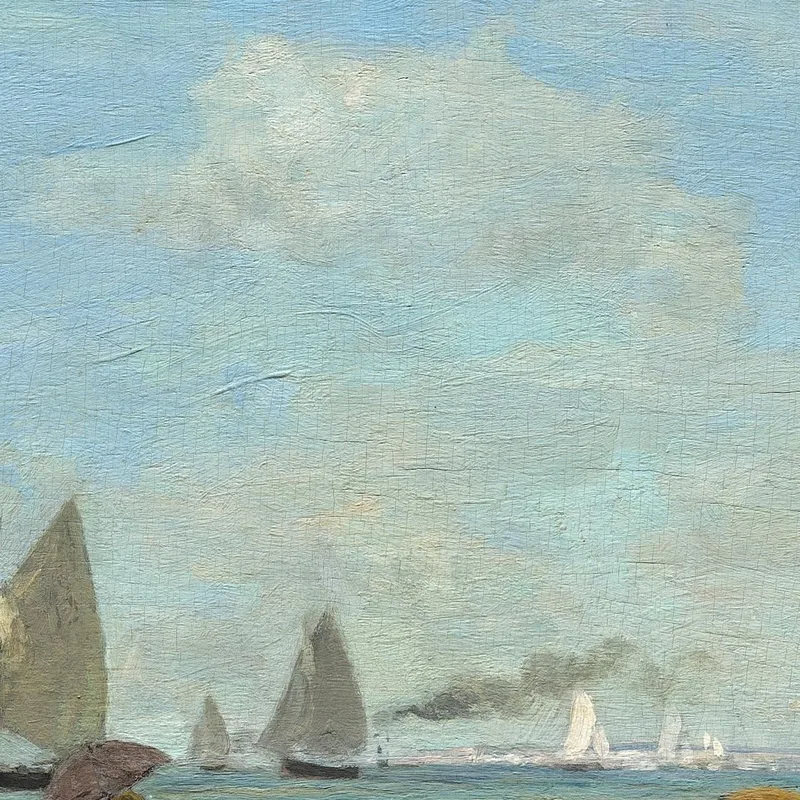 Scene Di Spiaggia A Trouville Eugène Boudin