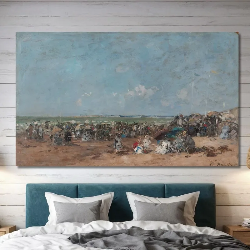 Scene Di Spiaggia A Trouville Eugène Boudin