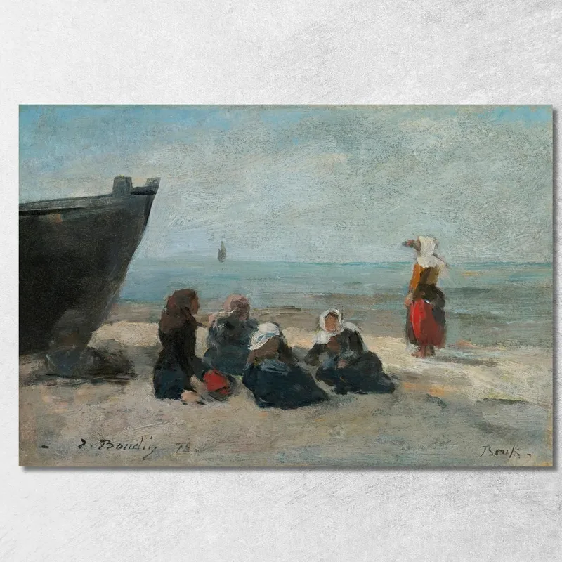 Berck, Pescatrici In Attesa Del Ritorno Delle Barche Eugène Boudin quadro stampa su tela