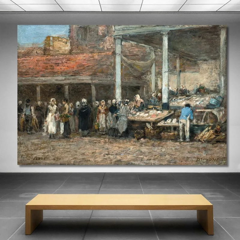 L’Antico Mercato Del Pesce A Bruxelles Eugène Boudin
