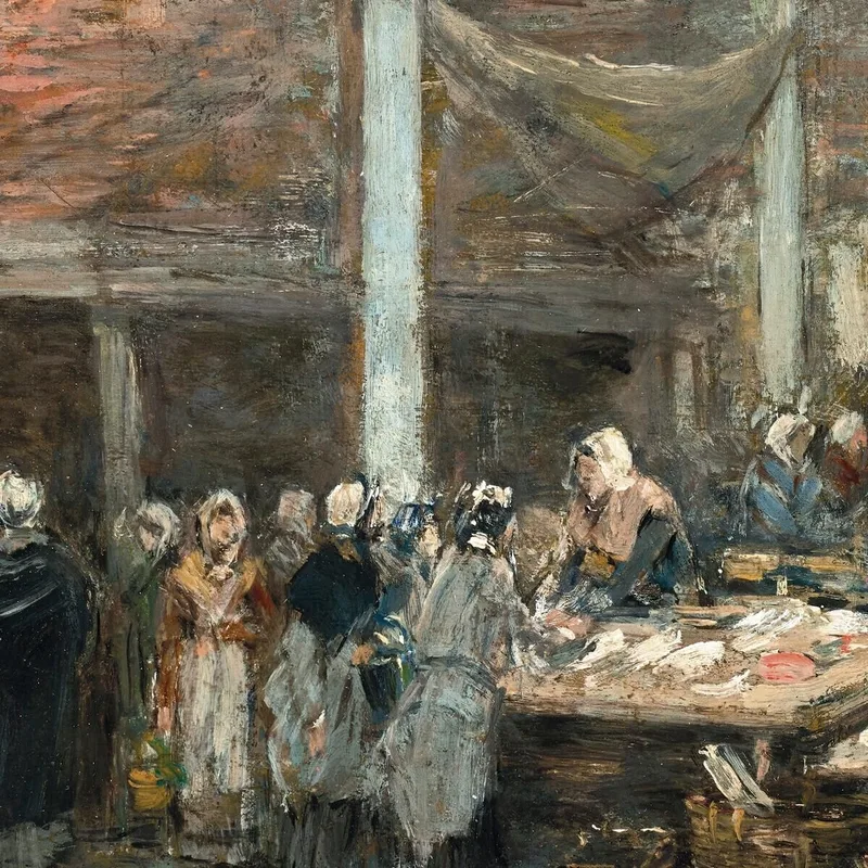 L’Antico Mercato Del Pesce A Bruxelles Eugène Boudin