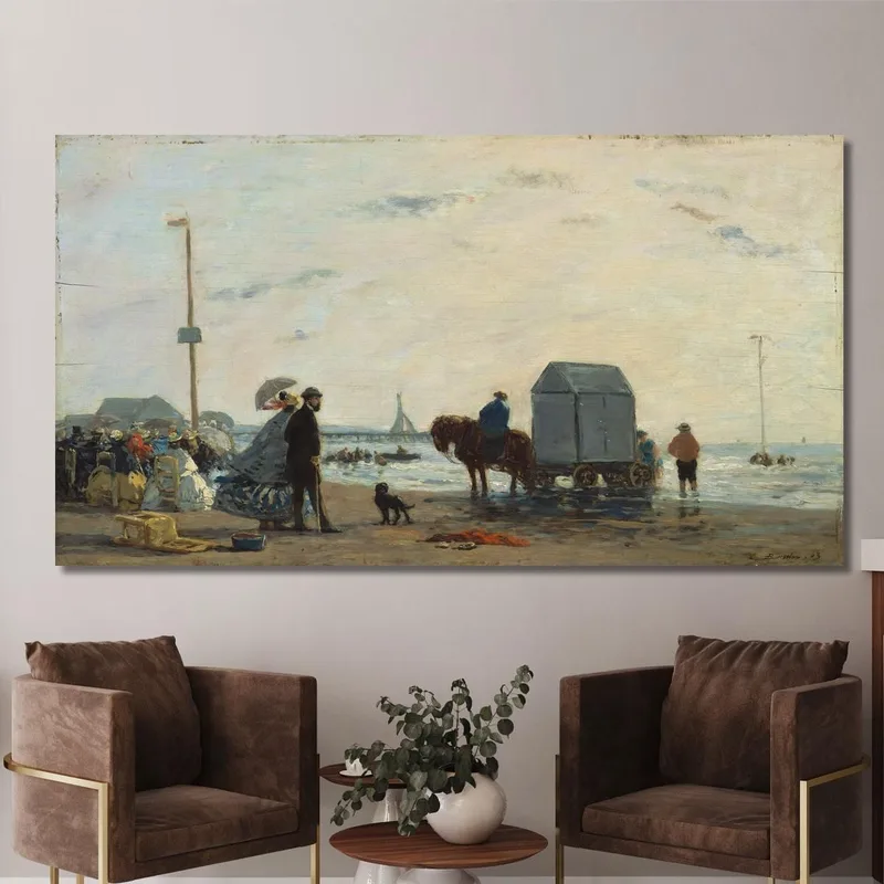 Sulla Spiaggia A Trouville Eugène Boudin