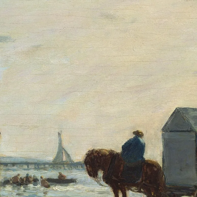 Sulla Spiaggia A Trouville Eugène Boudin