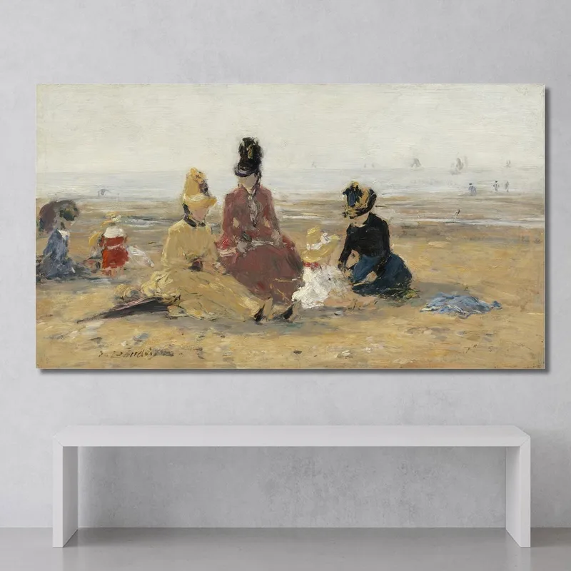 En La Playa De Trouville Eugène Boudin