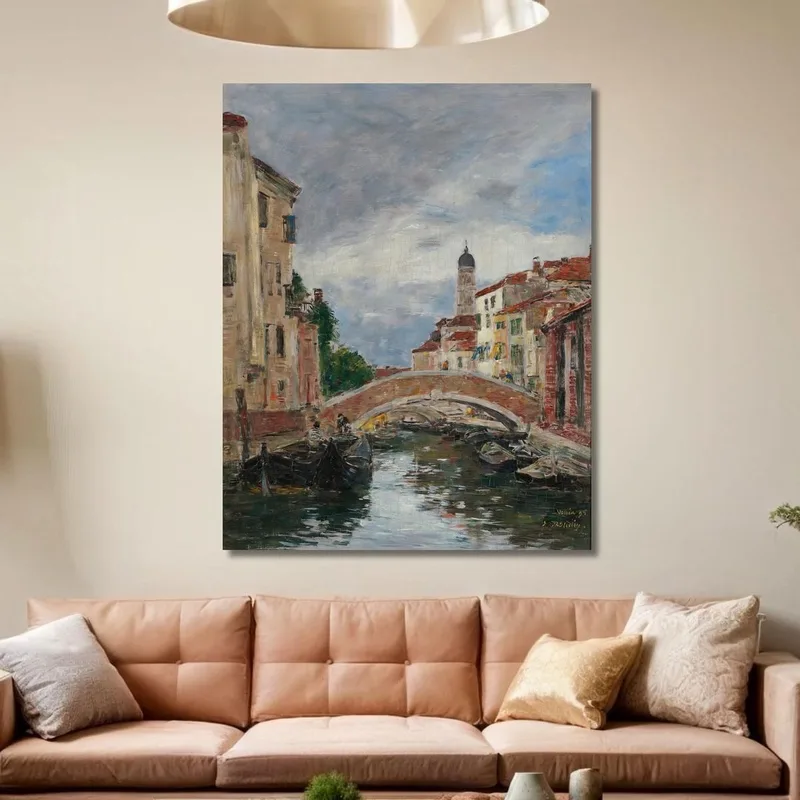 Petit Canal In Venice Eugène Boudin