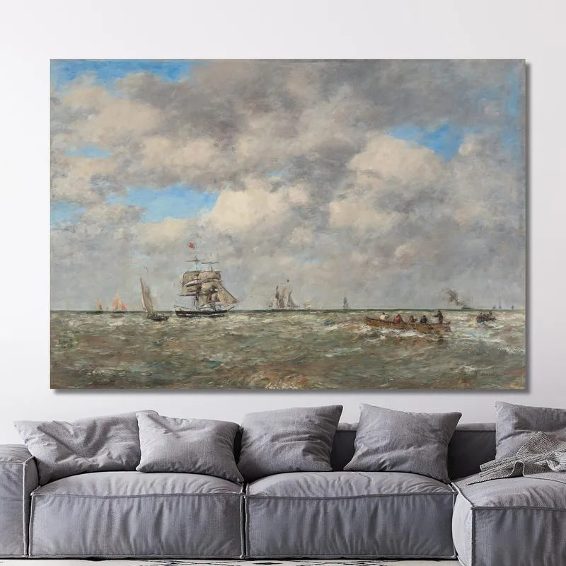 Pleine Mer Les Lamaneurs Eugène Boudin