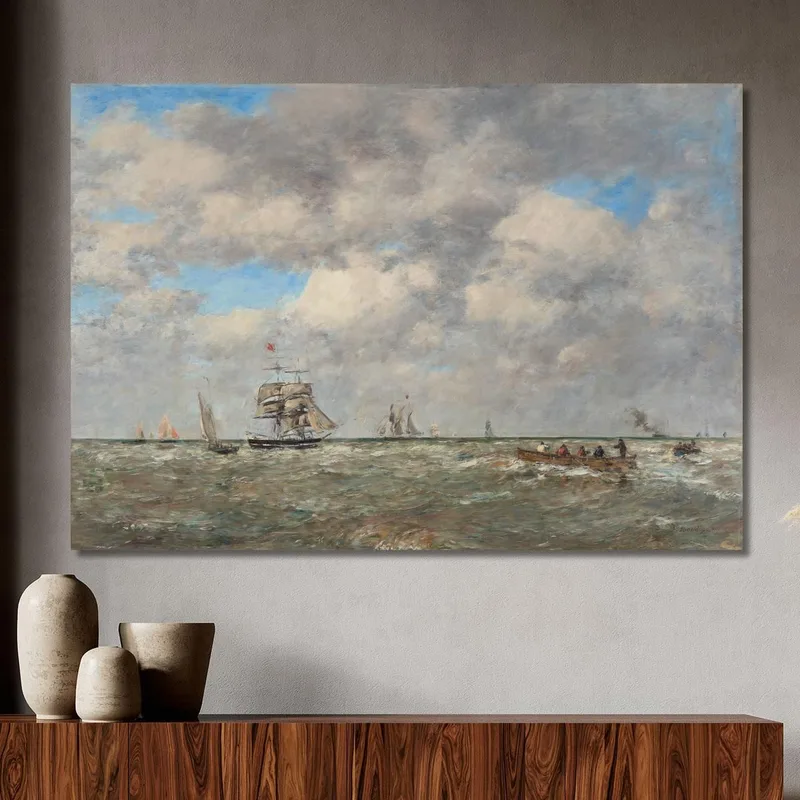 Pleine Mer Les Lamaneurs Eugène Boudin