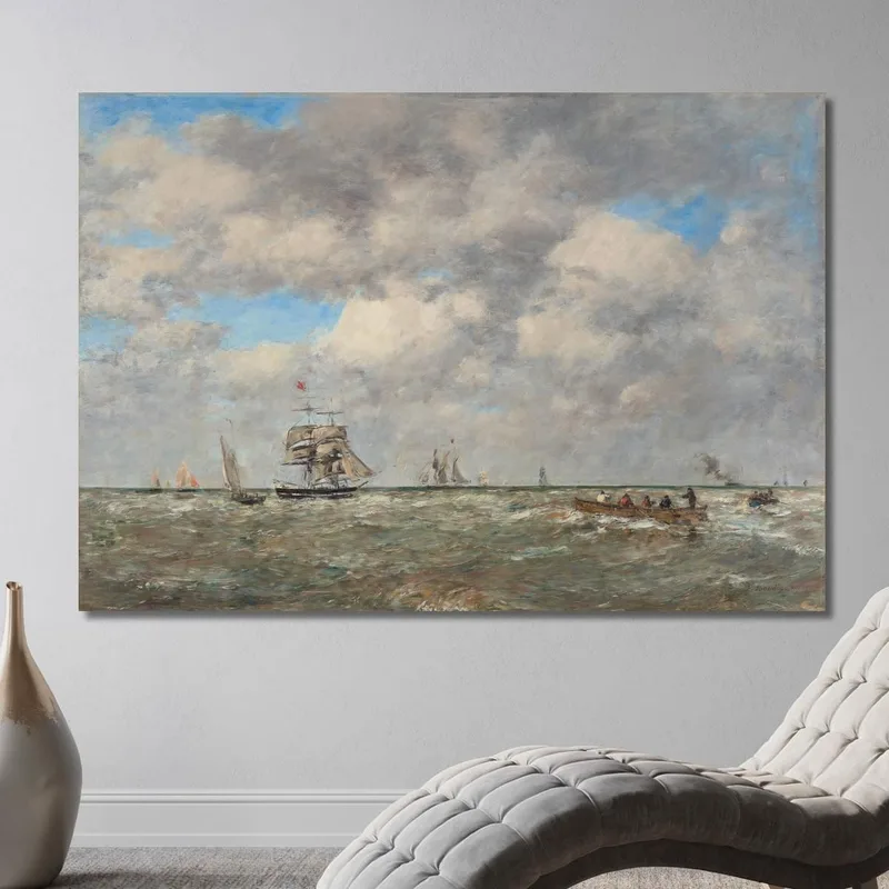 Pleine Mer Les Lamaneurs Eugène Boudin