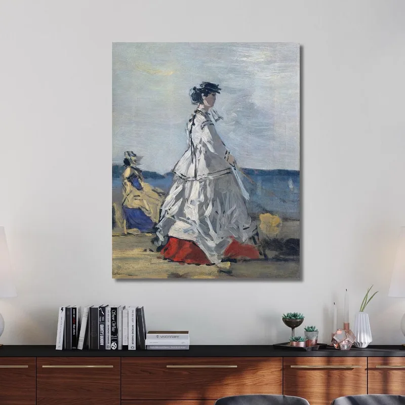 La Princesse Pauline Metternich Sur La Plage Eugène Boudin