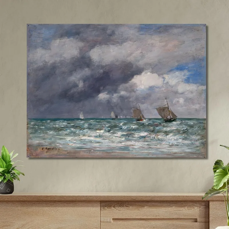 Sailboats Near Trouville Eugène Boudin
