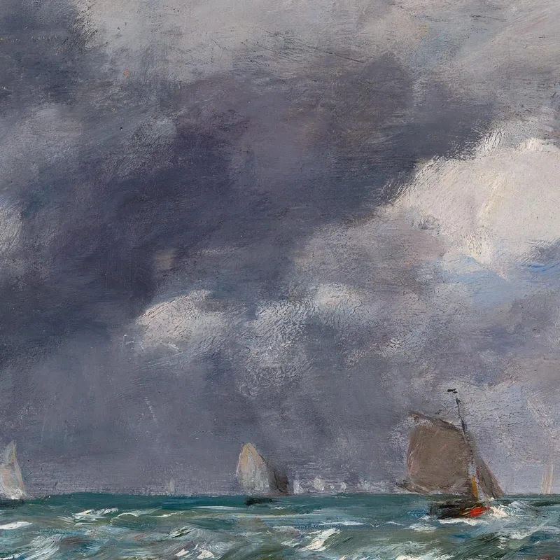 Sailboats Near Trouville Eugène Boudin
