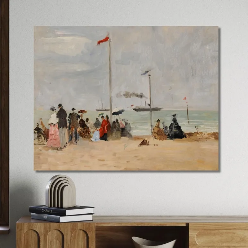 Sur La Plage De Trouville Eugène Boudin