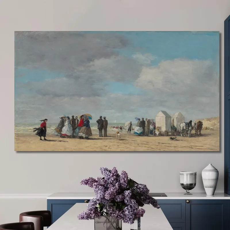 La Spiaggia Di Trouville Eugène Boudin