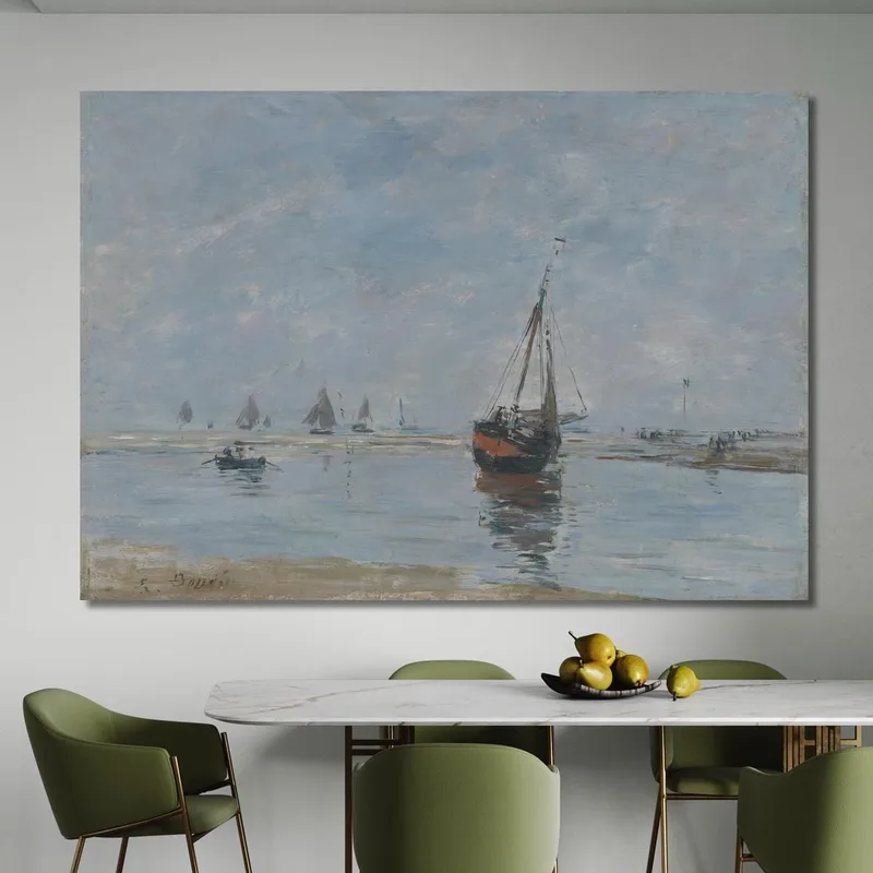 Trouville At Low Tide Eugène Boudin