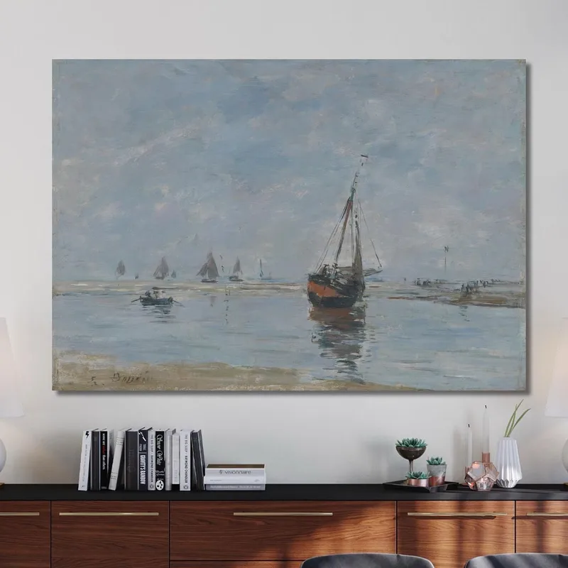 Trouville At Low Tide Eugène Boudin