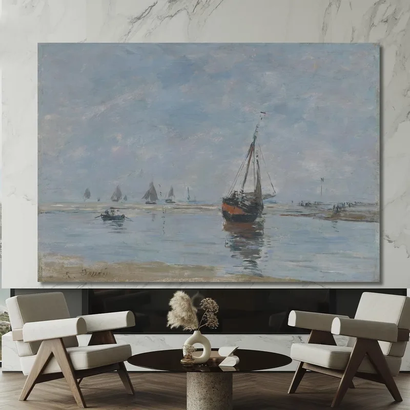 Trouville At Low Tide Eugène Boudin