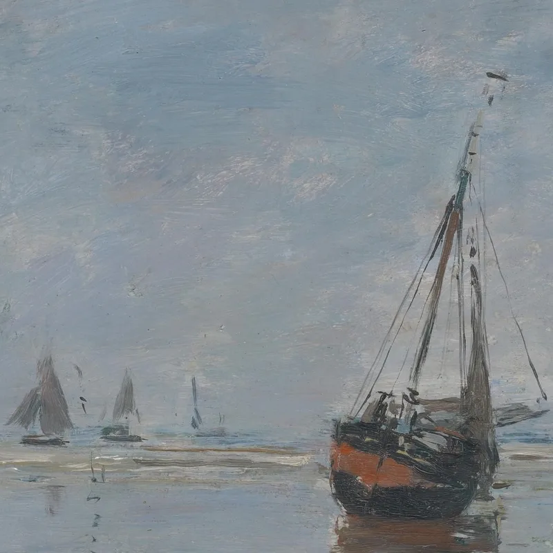 Trouville At Low Tide Eugène Boudin