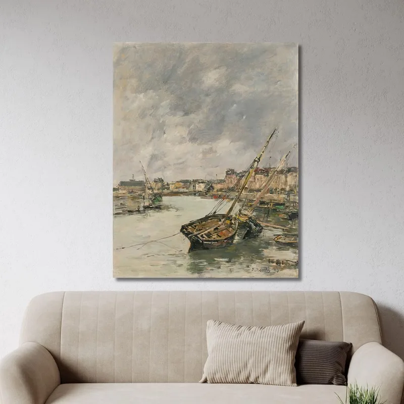 Trouville Il Porto Bassa Marea Eugène Boudin