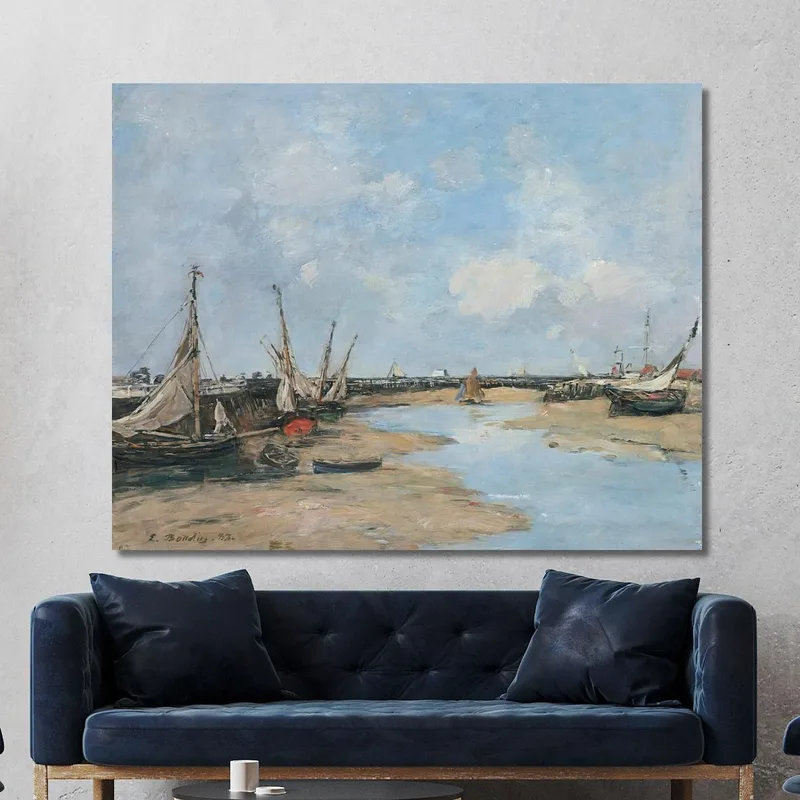 Trouville Les Jetées Marée Basse Eugène Boudin