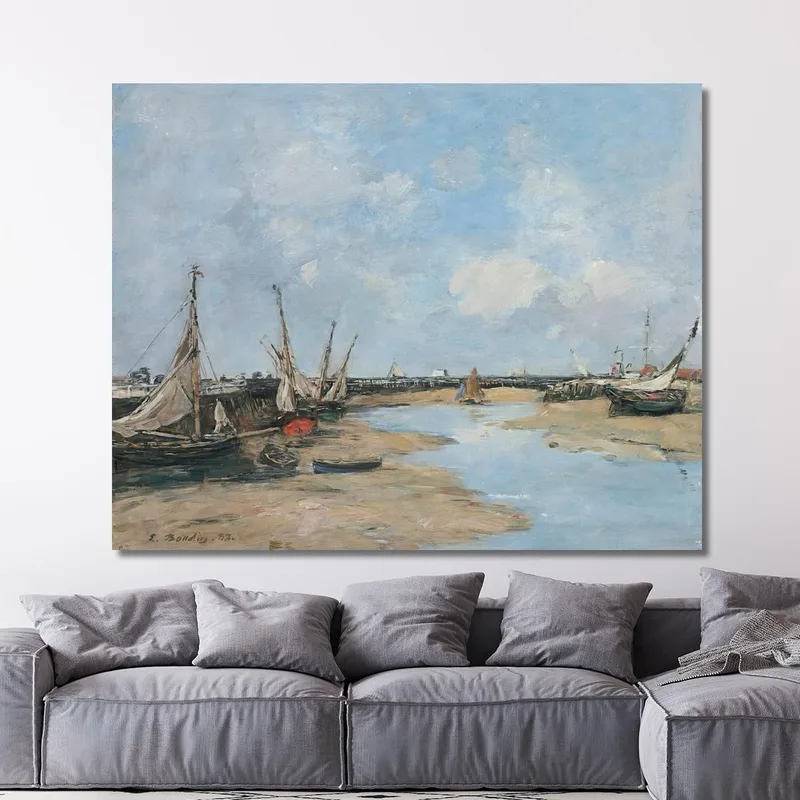 Trouville Les Jetées Marée Basse Eugène Boudin