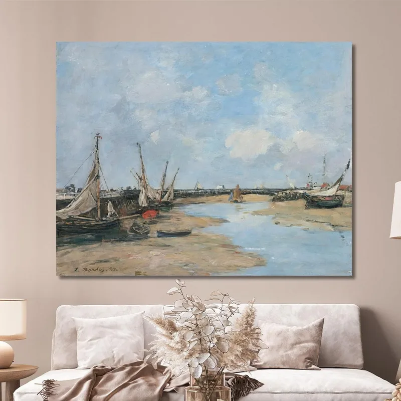 Trouville Les Jetées Marée Basse Eugène Boudin