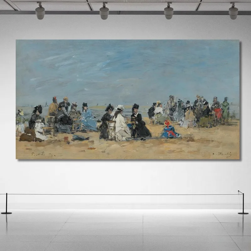Trouville Beach Scene Eugène Boudin
