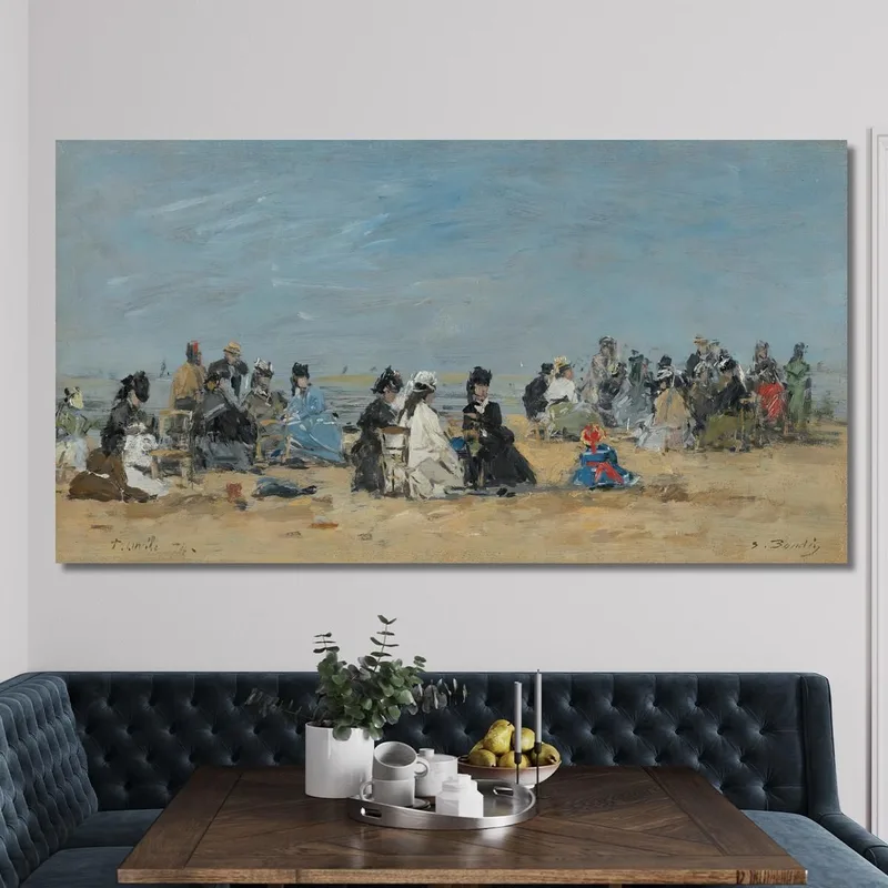 Trouville Beach Scene Eugène Boudin