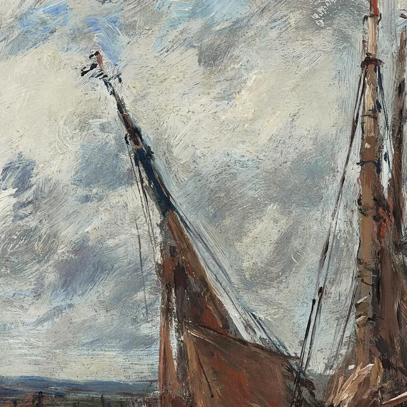 Trouville Veleros Varados Eugène Boudin