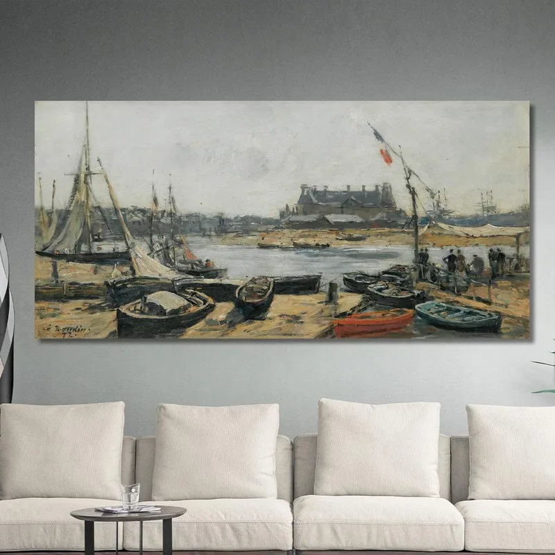 Trouville View Of The Port From The Pier Eugène Boudin