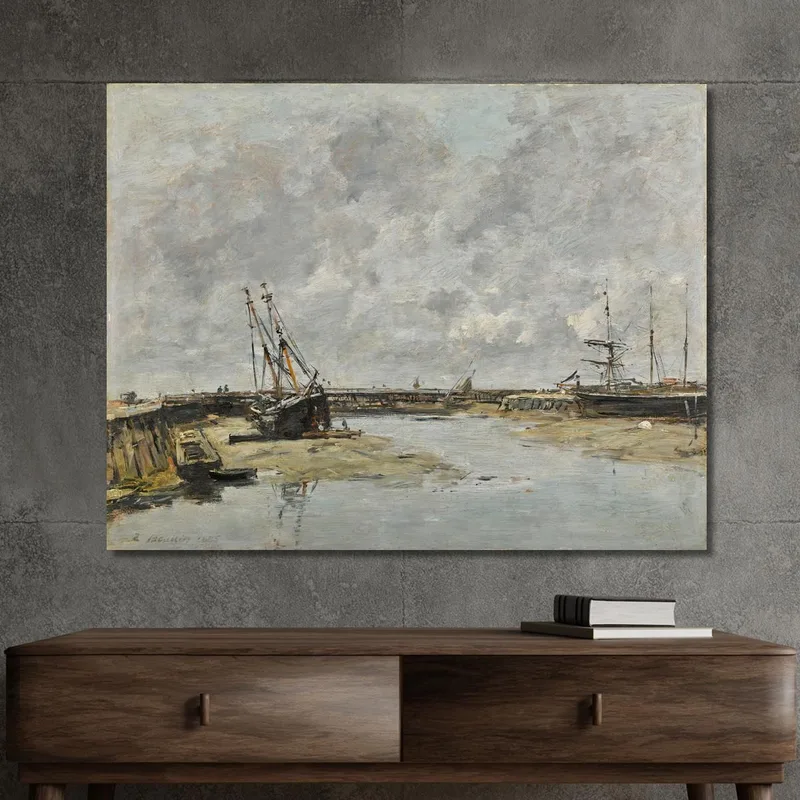 Trouville Le Dighe Bassa Marea Eugène Boudin