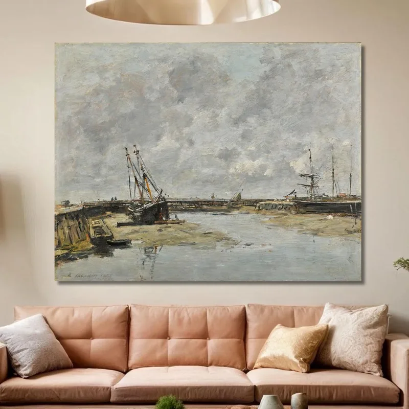 Trouville Le Dighe Bassa Marea Eugène Boudin