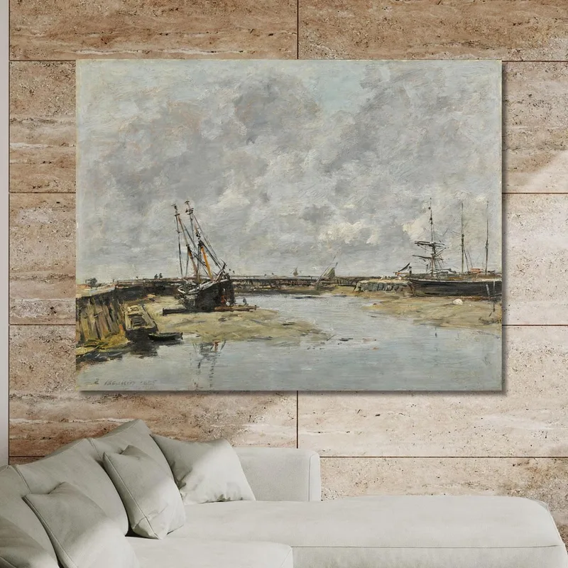 Trouville Le Dighe Bassa Marea Eugène Boudin