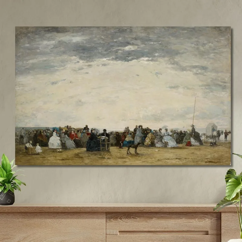 Veraneantes En La Playa De Trouville Eugène Boudin
