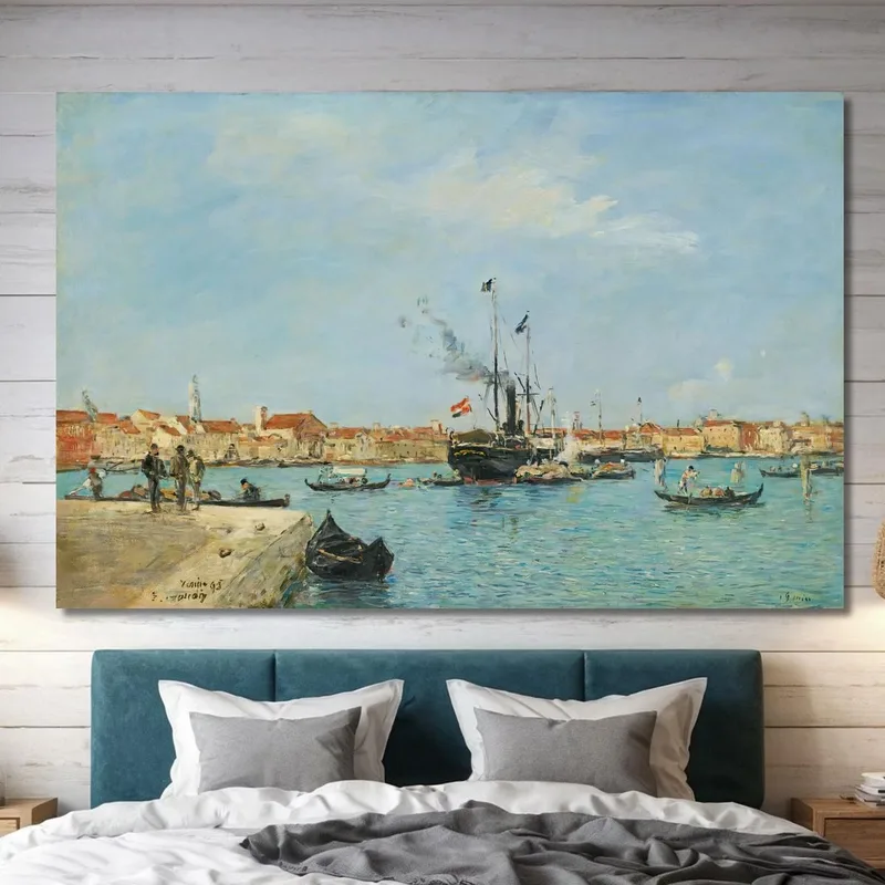 Venezia Il Canal Grande Vapori E Gondole Eugène Boudin