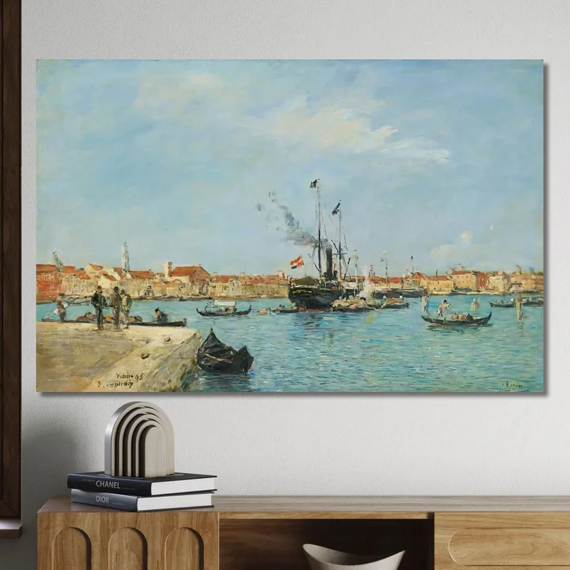 Venezia Il Canal Grande Vapori E Gondole Eugène Boudin