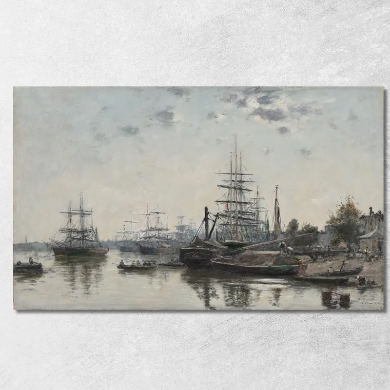 Vista De Burdeos Desde El Muelle De Los Cartujos Eugène Boudin cuadro en lienzo